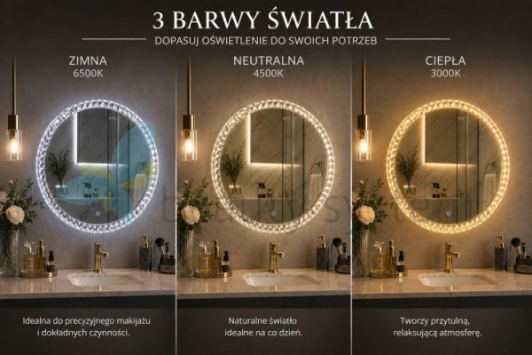LUSTRO ZDOBIONE GLAMOUR LED 50CM