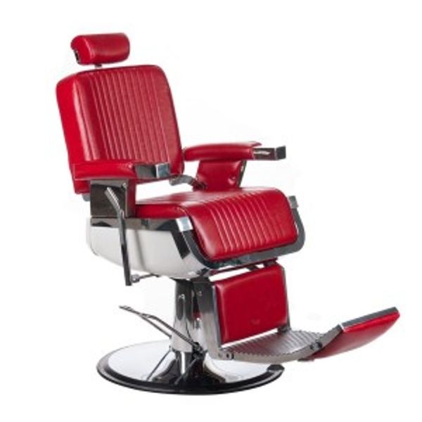 FOTEL BARBERSKI LUMBER BH-31823 CZERWONY