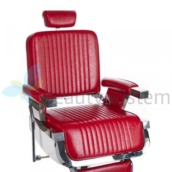 FOTEL BARBERSKI LUMBER BH-31823 CZERWONY