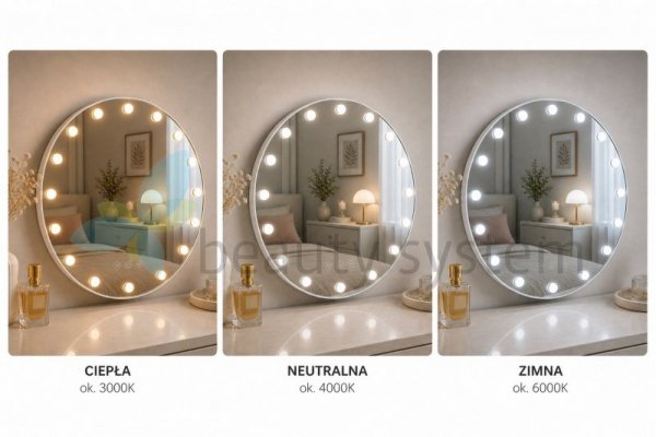LUSTRO PODśWIETLANE LED HOLLYWOOD śR 70CM