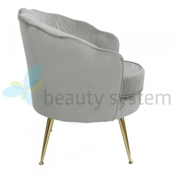 FOTEL TAPICEROWANY LUGANO BX-LE69 SZARY VELVET