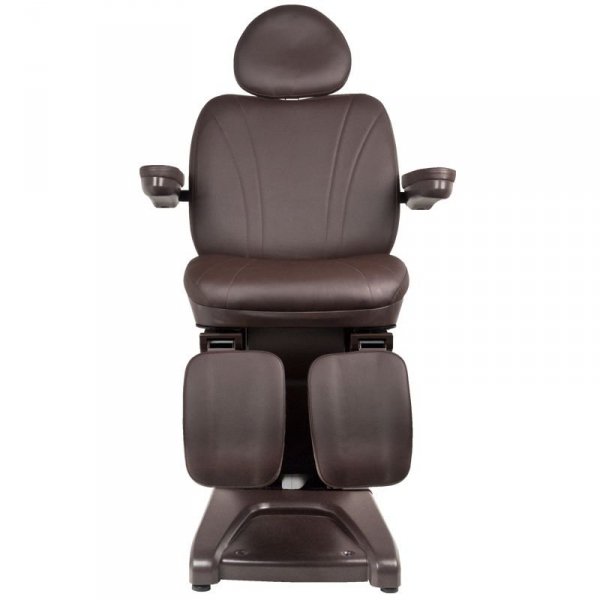 Activeshop FOTEL KOSMETYCZNY ELEKTR. AZZURRO 872s PEDI-PRO 3 SILN. BRĄZOWY