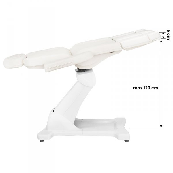 Fotel kosmetyczny do pedicure elektryczny obrotowy Azzurro 869AS 5 silników biały