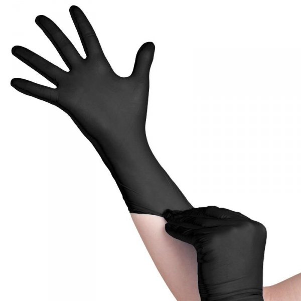 All4med jednorazowe rękawice diagnostyczne nitrylowe czarne L