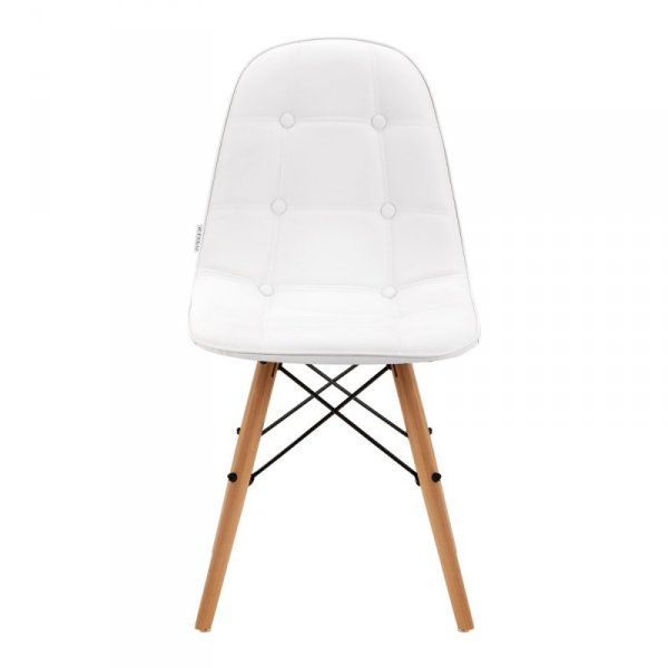 4Rico Krzesło skandynawskie QS-185 eco skóra białe