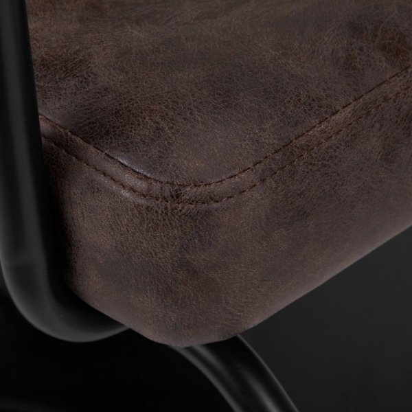 Gabbiano fotel fryzjerski Katania Loft Old Leather ciemny brąz