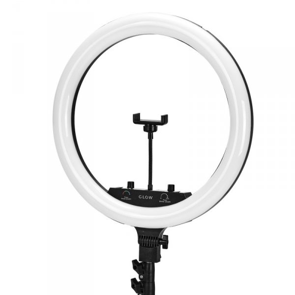 GLOW lampa pierścieniowa ring 18&quot;&quot; RGB bsc ze statywem 45W