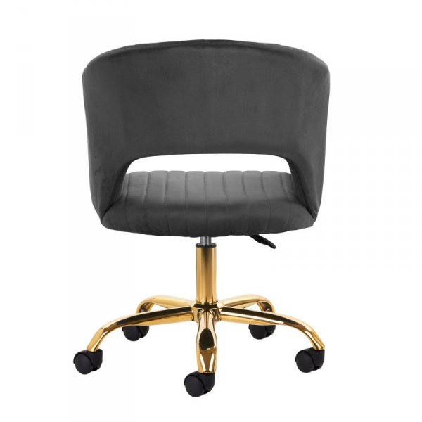 4Rico krzesło obrotowe QS-OF212G aksamit szare
