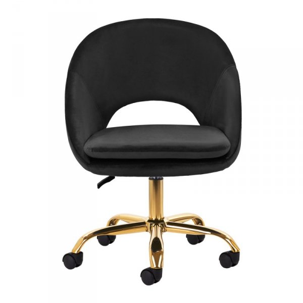 4Rico krzesło obrotowe QS-MF18G aksamit czarne
