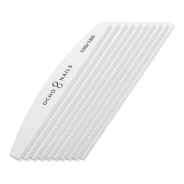 Ocho Nails pilnik półksiężyc 100/180 10 szt.