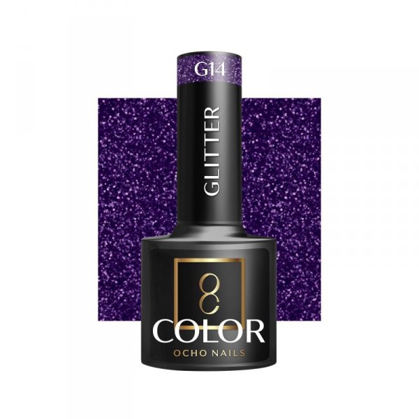 OCHO NAILS Lakier hybrydowy glitter G14 -5 g