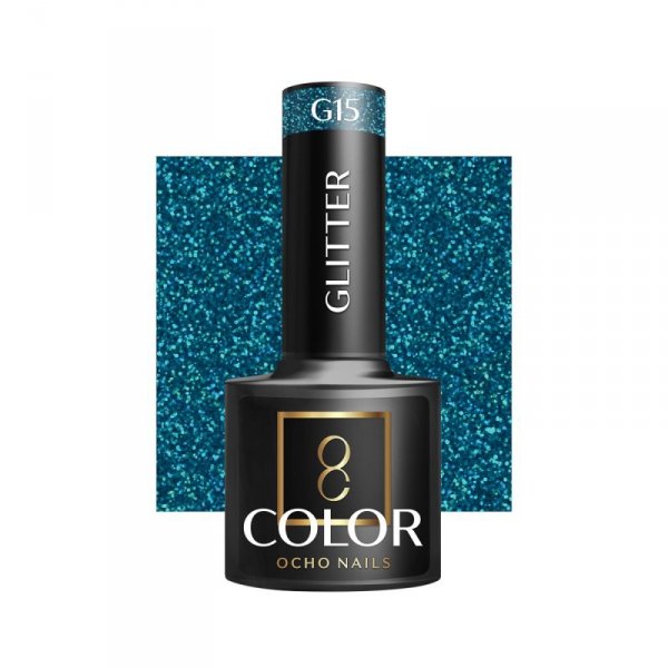 OCHO NAILS Lakier hybrydowy glitter G15 -5 g