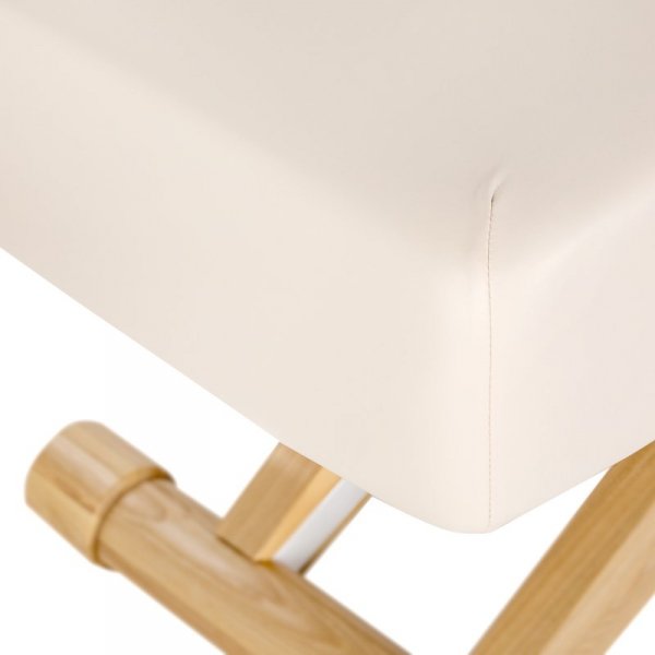Leżanka SPA Sillon Siesta kremowa z jasnobrązową podstawą
