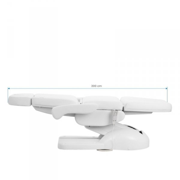 Fotel kosmetyczny elektryczny Azzurro Lux 3 silniki z podgrzewaniem biały