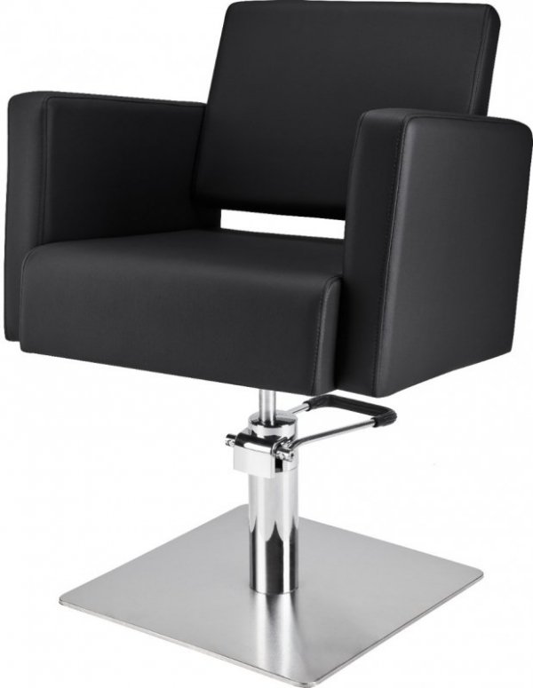 FOTEL FRYZJERSKI PREMIUM S SKAJ CZARNY (SUPER SALON)