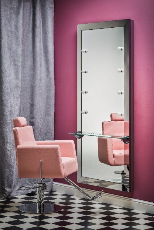 FOTEL BARBERSKI RAY G1 CZARNY/DYSK ZŁOTY (BARBER BY AYALA)