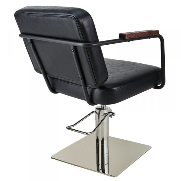 FOTEL ENZO 01 CZARNY/KWADRAT SREBRNY (48H)