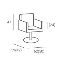 FOTEL LEA 01 P-7/KWADRAT SREBRNY (48H)