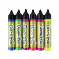 Markery żelowe z efektem 3D Apli Kids - Fluorescencyjne 6 kolorów