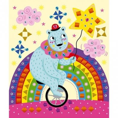 Zestaw kreatywny Kryształki i naklejki Fiesta 4+, Janod
