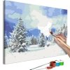 Obraz do samodzielnego malowania - Śnieżne choinki