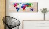 Obraz - Mapa świata: Finezja kolorów