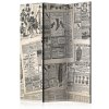 Parawan 3-częściowy - Vintage Newspapers [Room Dividers]