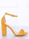 Sandałki na słupku żółte Y2385-27 YELLOW