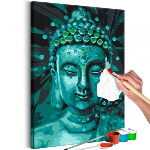 Obraz do samodzielnego malowania - Szmaragdowy Budda