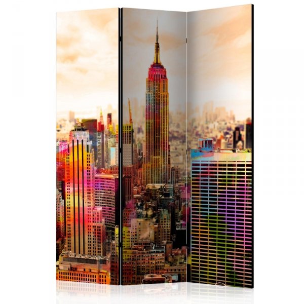 Parawan 3-częściowy - Colors of New York City III [Room Dividers]