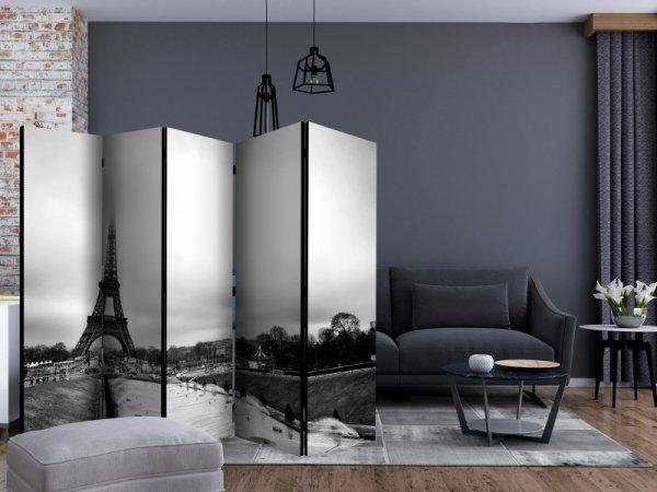 Parawan 5-częściowy - Paryż: Wieża Eiffla II [Room Dividers]