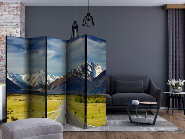 Parawan 5-częściowy - Southern Alps, New Zealand II [Room Dividers]