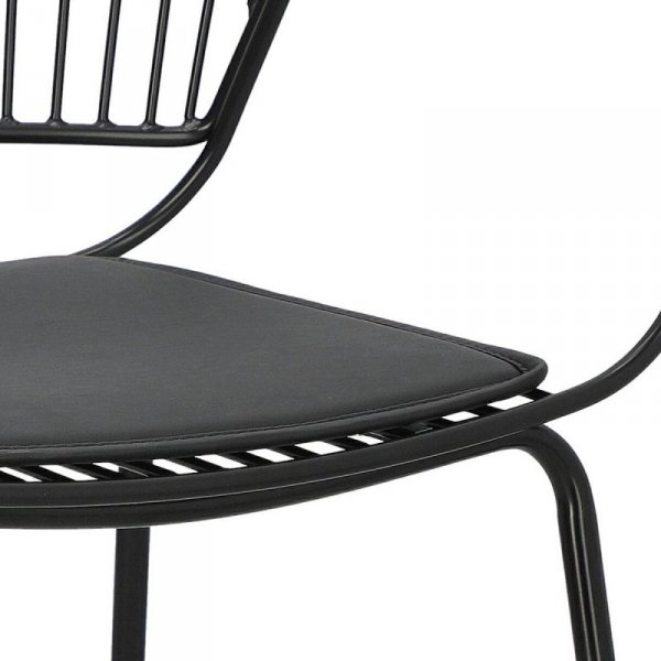 Krzesło Golig czarne czarna poduszka