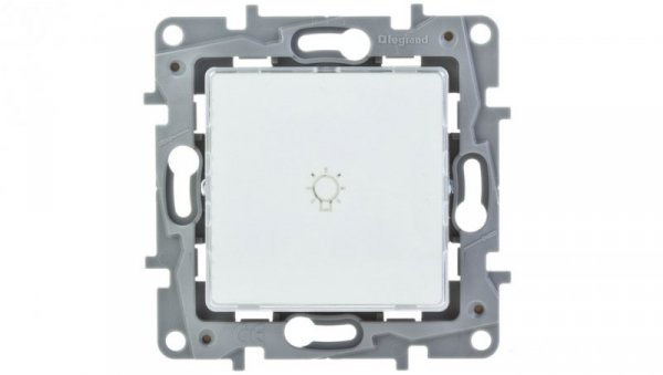 NILOE Przycisk jednobiegunowy mechanizm z pełną plakietką biały IP21 przycisk 1x 664515