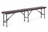 Zestaw cateringowy stół bankietowy 180 cm + 2 ławki brąz ModernHome