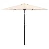 Duży parasol ogrodowy skośny łamany z korbą 6 żeber beżowy 270 cm MultiGarden