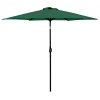 Duży parasol ogrodowy skośny łamany z korbą 6 żeber zielony 270 cm MultiGarden