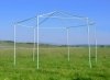 Namiot pawilon ogrodowy handlowy 2x2x2 m z oknami szary MultiGarden