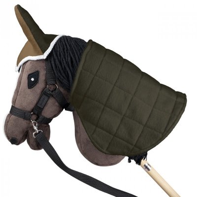 Derka dwustronna i nauszniki Skippi dla Hobby Horse - beż i oliwka