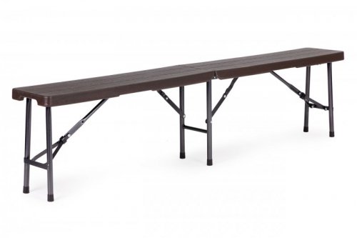 Zestaw cateringowy stół bankietowy 180 cm + 2 ławki brąz ModernHome