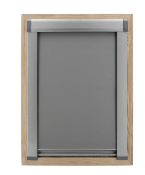 Roleta dachowa Dekolux Premium z  profilem w kolorze srebrnym