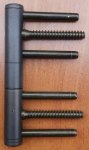 Zawias mosiężny MX wkręcany 2D A 18 x 225 mm z ozdobą patyna naturalna 