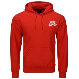 Bluza Nike SB męska  z kapturem czerwona
