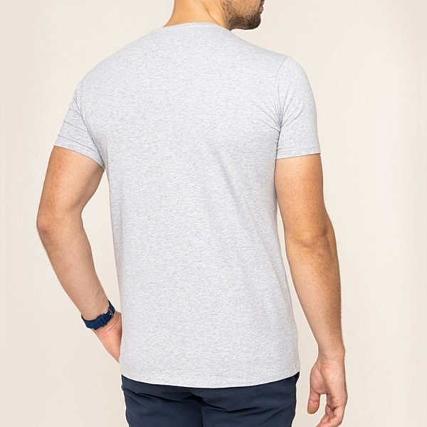 Lacoste t-shirt koszulka męska regular fit szary