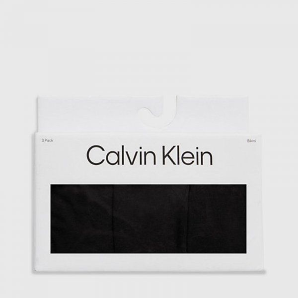 Calvin Klein figi damskie majtki 3pack czarne 000QD3588E-001