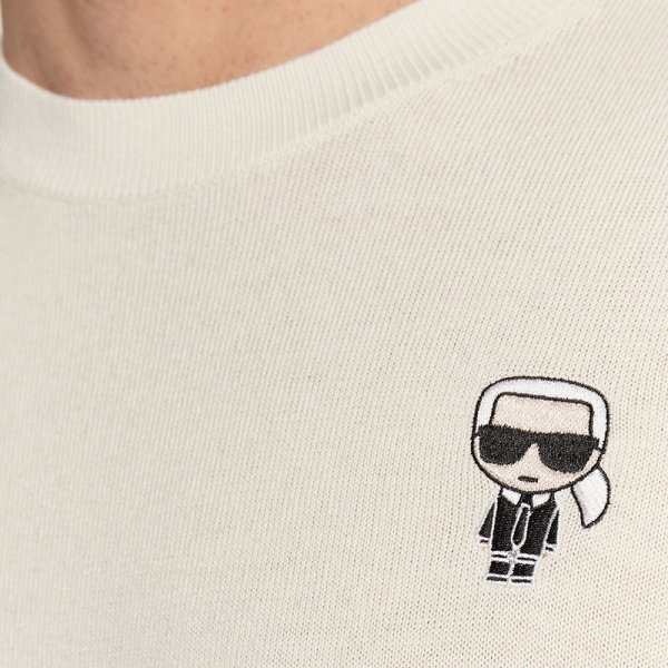 Karl Lagerfeld sweter męski beżowy  655013-524399-80
