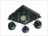 TONY PLAFON 4X3W LED GU10 CZARNY MATOWY