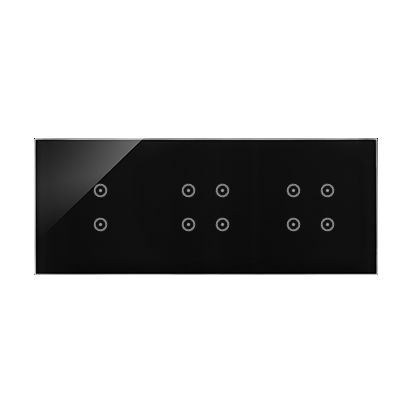 Panel dotykowy 3 moduły 2 pola dotykowe pionowe, 4 pola dotykowe, 4 pola dotykowe, zastygła lawa