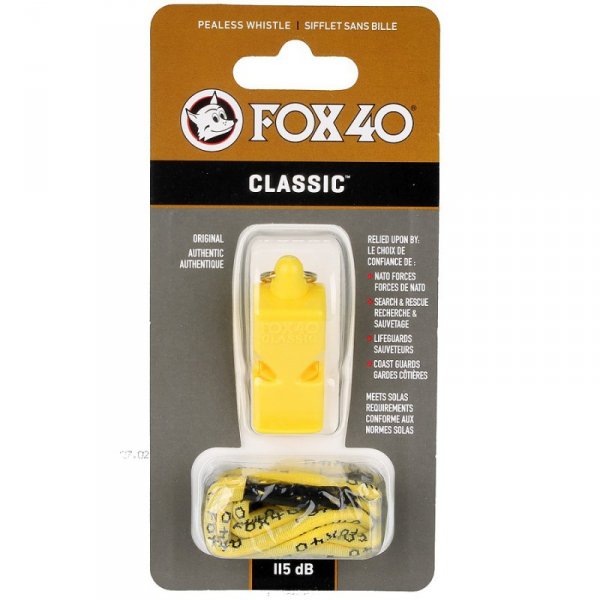 Gwizdek Fox 40 Classic Safety 115 dB żółty