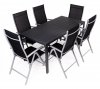Komplet mebli ogrodowych zestaw stół + 6 krzeseł regulowanych